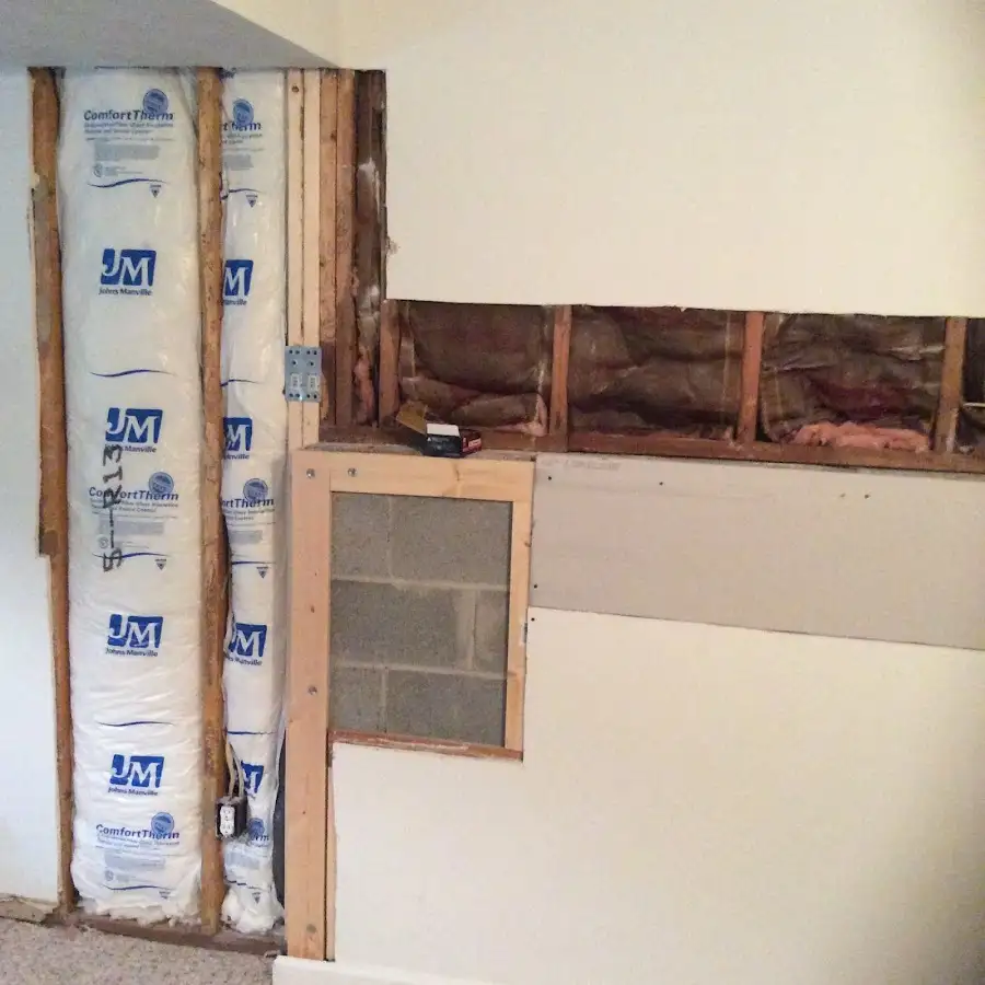 Wall insulation replacement during Contents Cleaning & Restoration in San Marcos